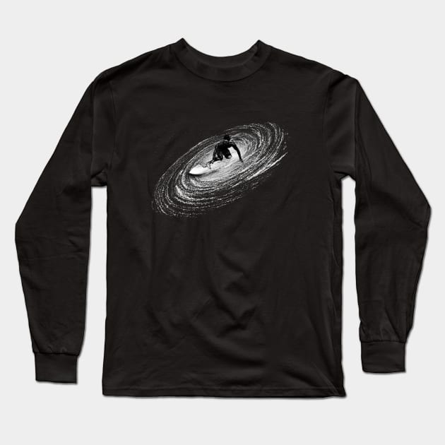 Galaxy Surfer Long Sleeve T-Shirt by clingcling